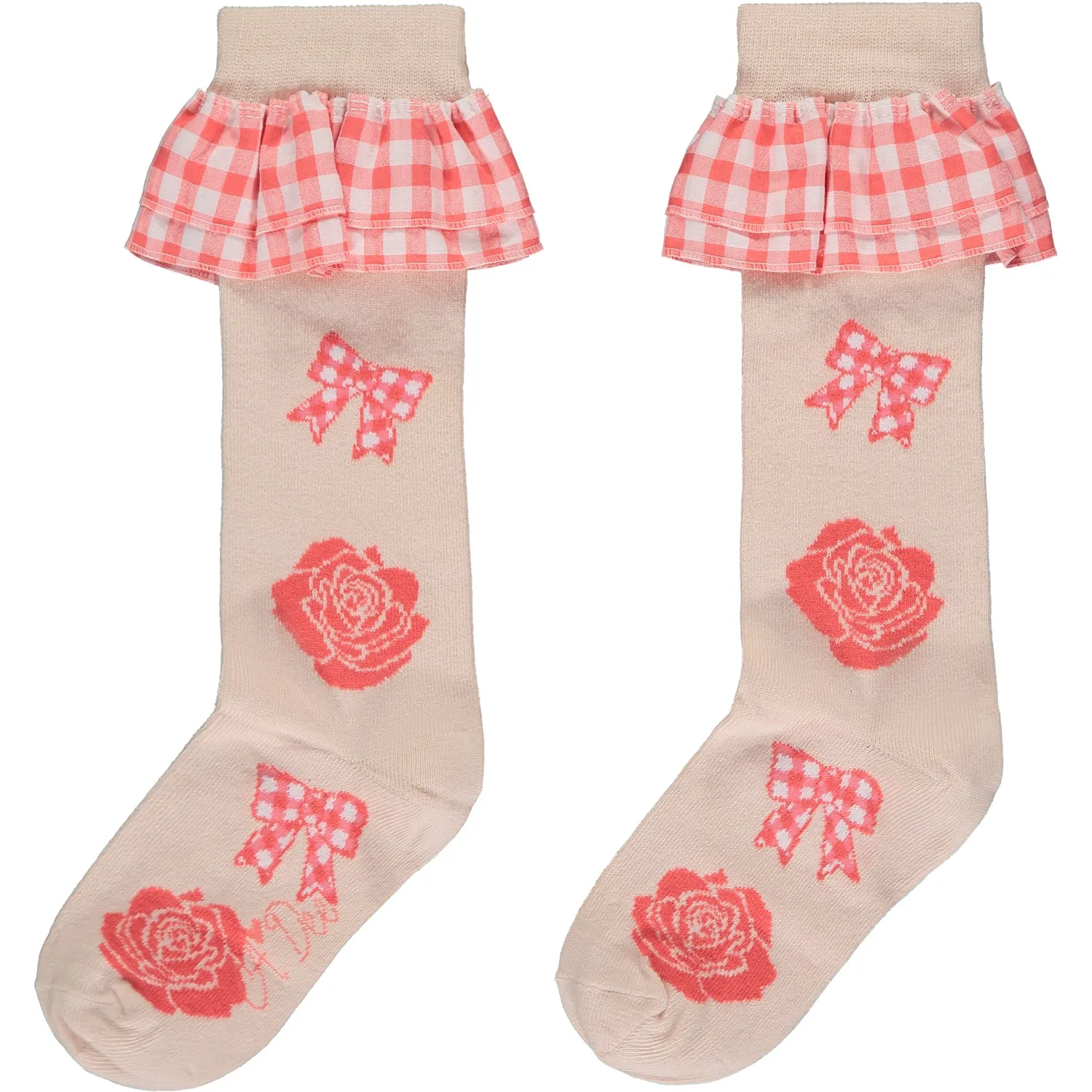 A'Dee - Rose Print Knee High Socks, Yasmina