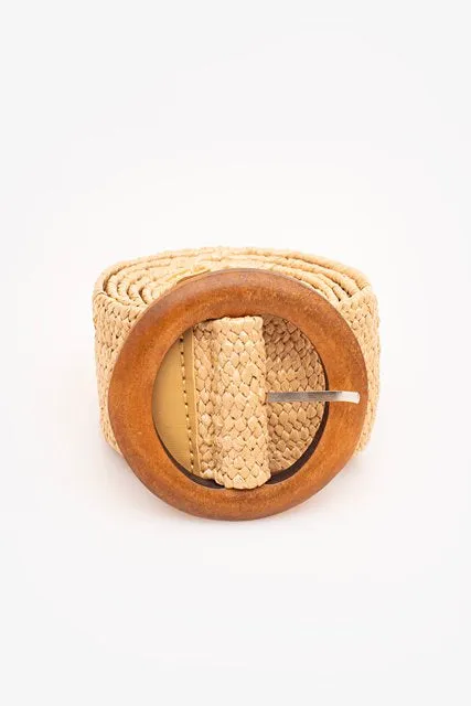 Antler Rattan Stretch Belt Natural