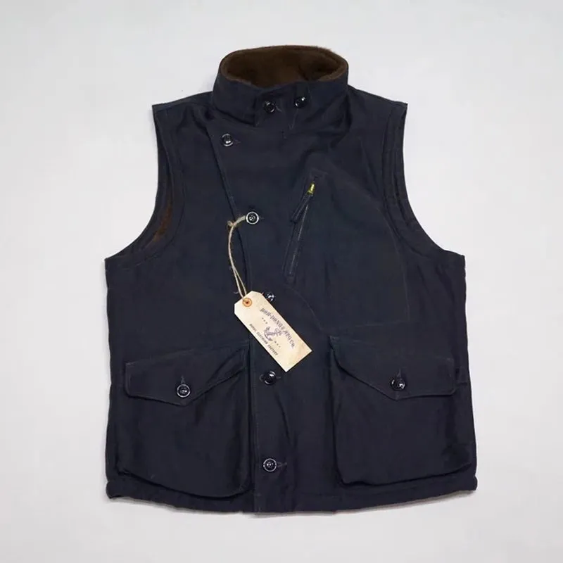 Aviator Vest Rugged Style Men's Sleeveless Jacket