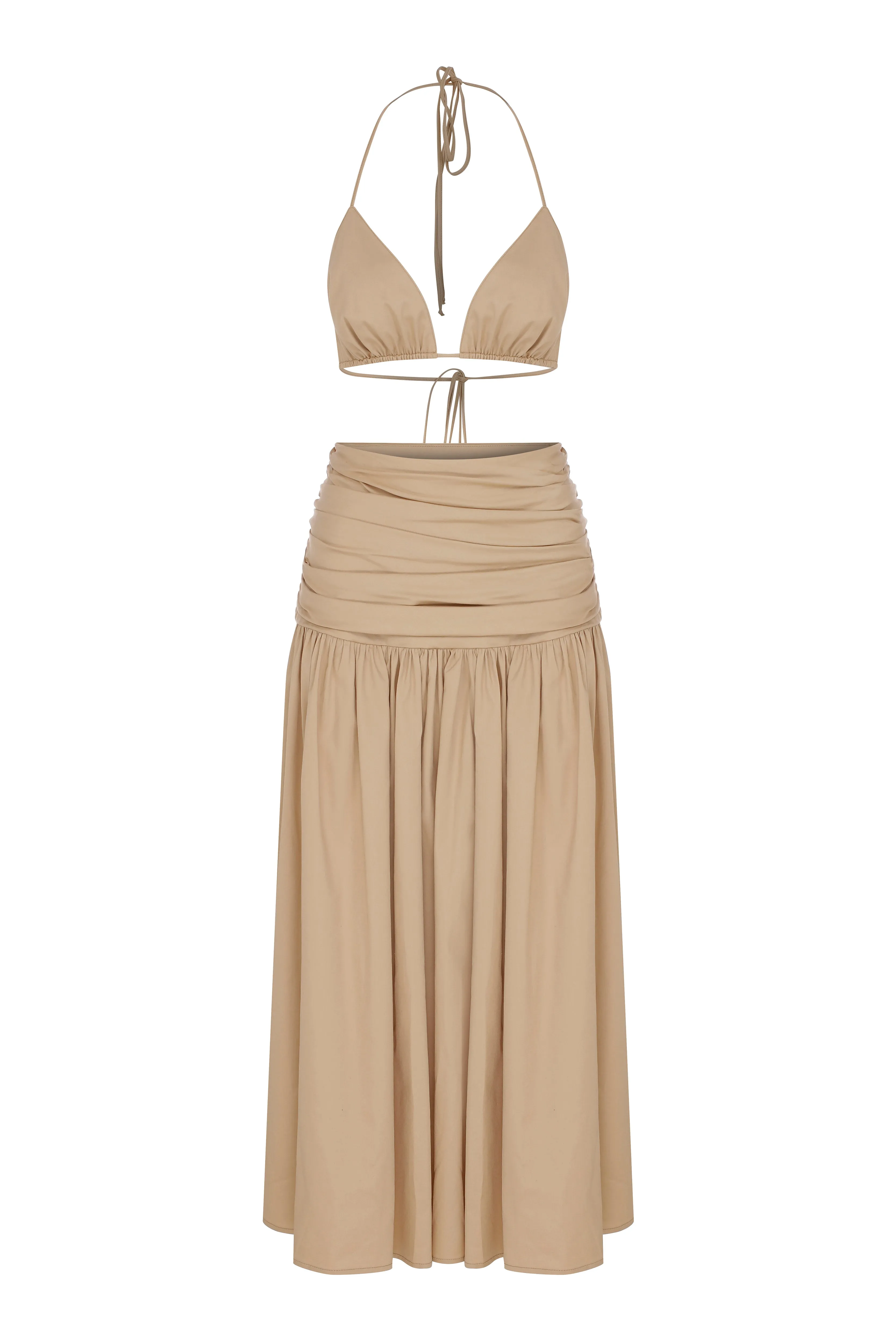 Birdie Rouched Maxi Skirt in Apple Cinnamon