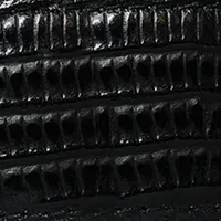 Black Lizard Textured Leather Belt