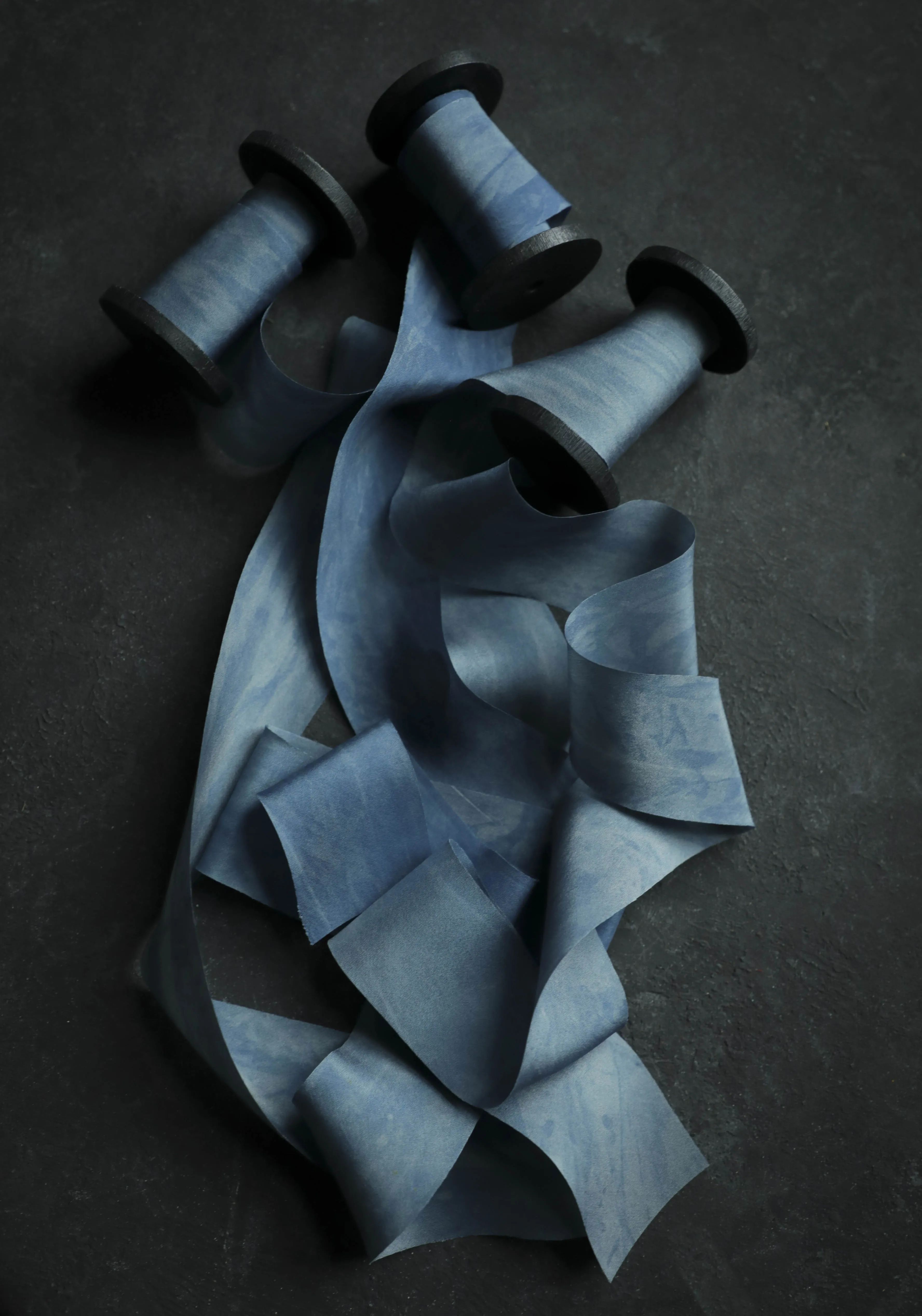 Bohemian Blue Silk Ribbon