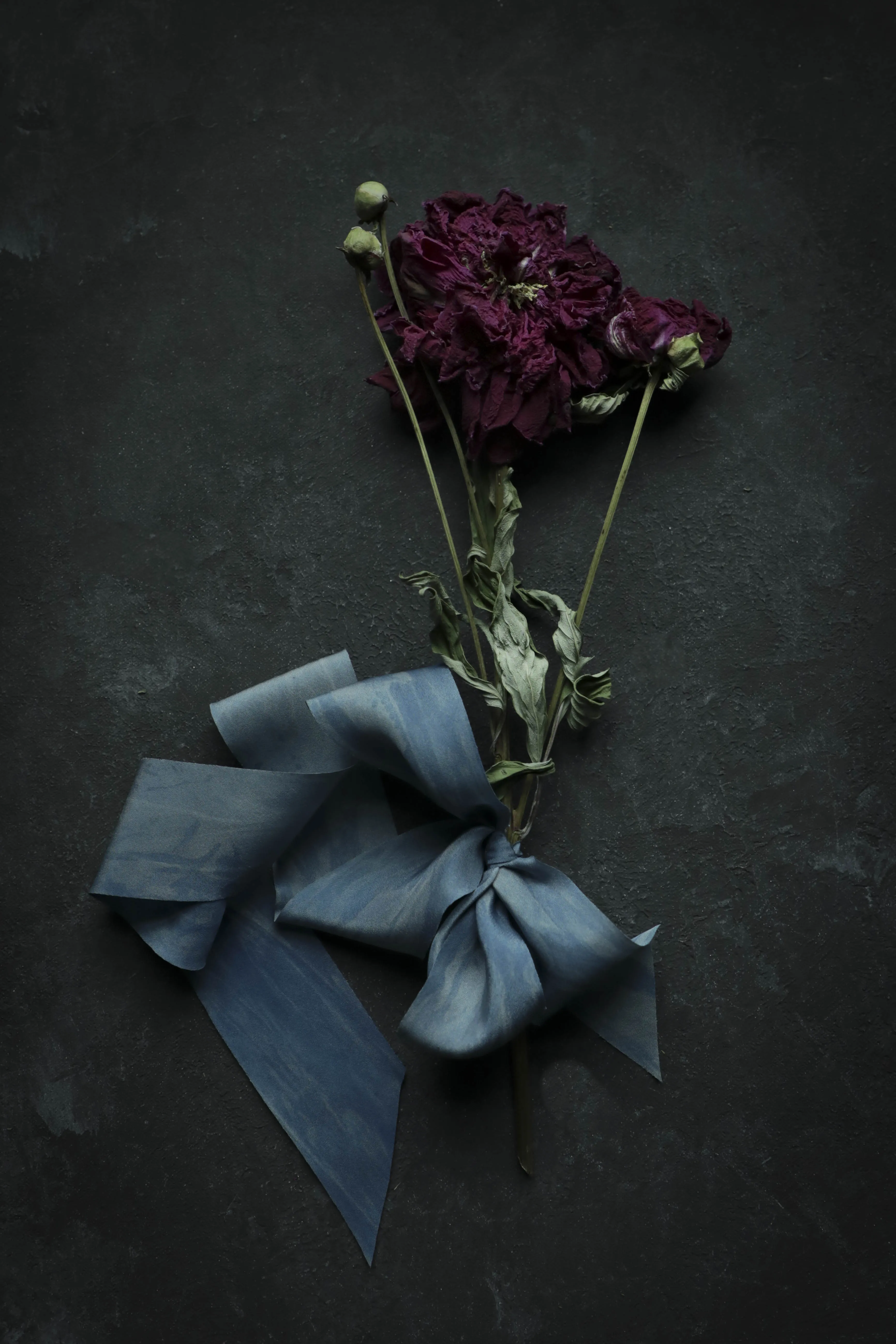 Bohemian Blue Silk Ribbon