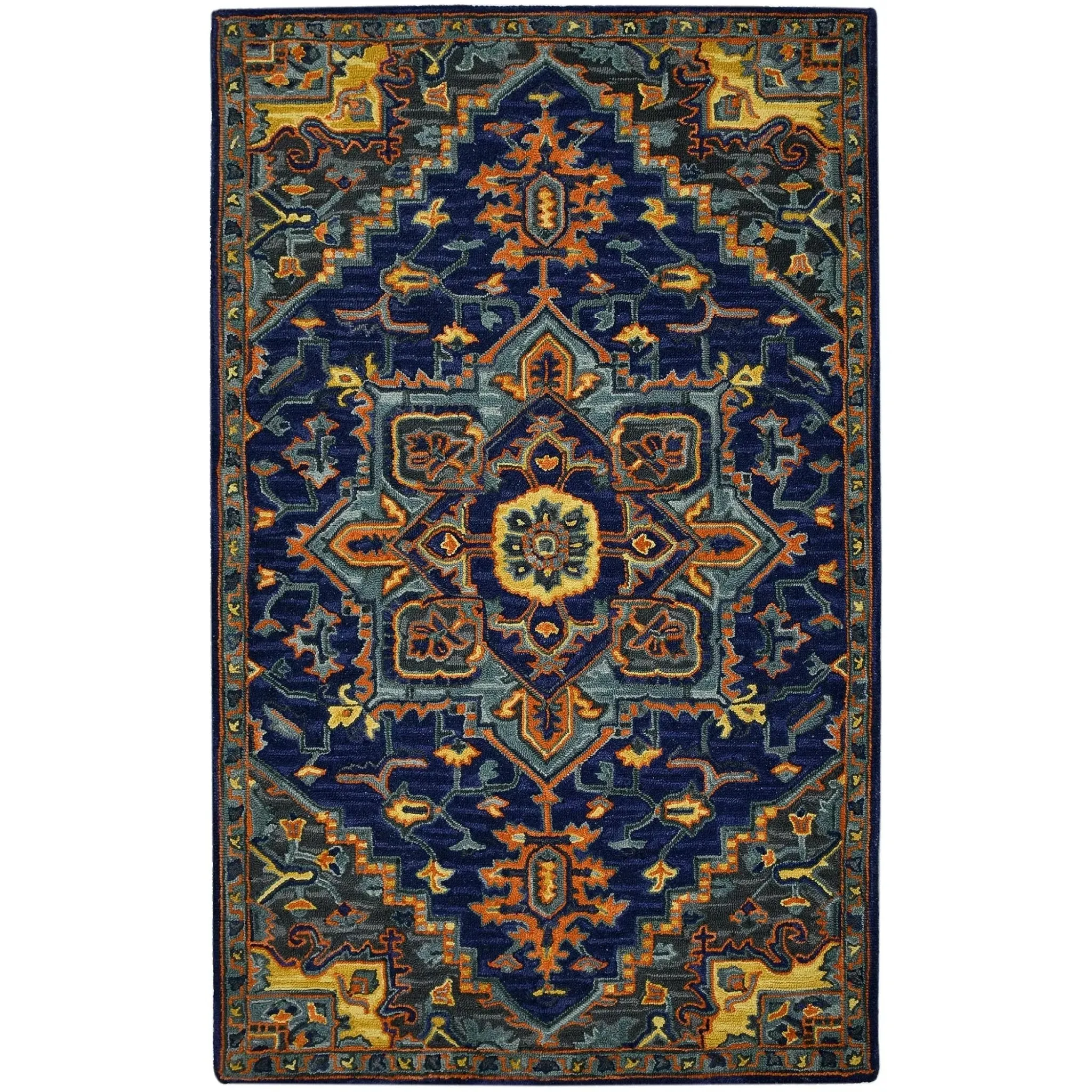 Boho BOH-5 Blue/Orange Rug