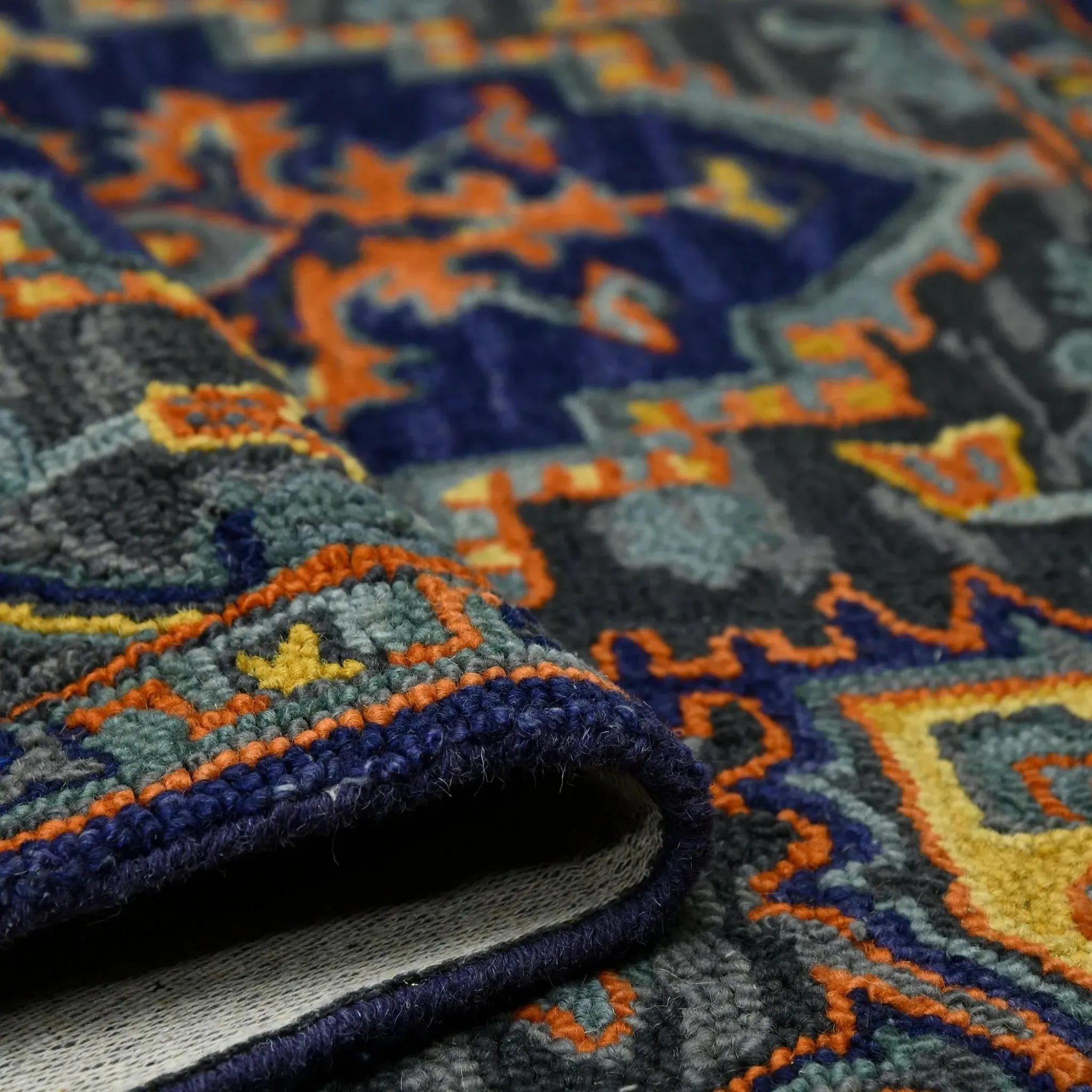 Boho BOH-5 Blue/Orange Rug