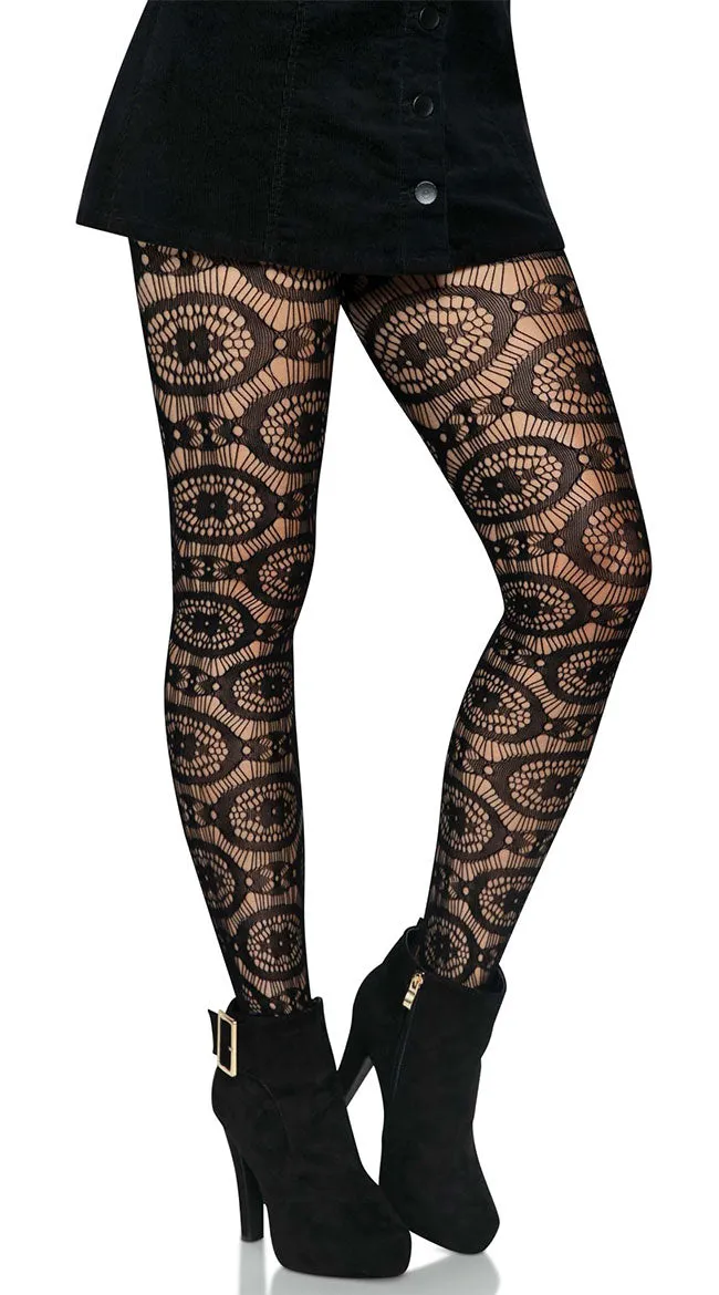 Boho Crochet Net Tights