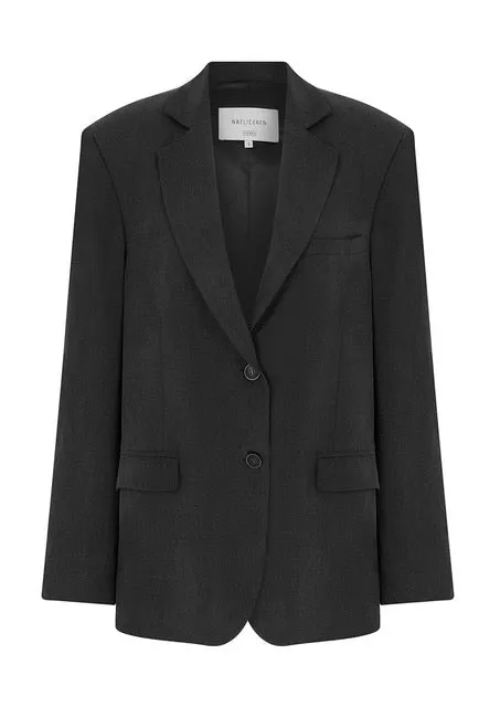 Boxy Oversize Blazer in Black