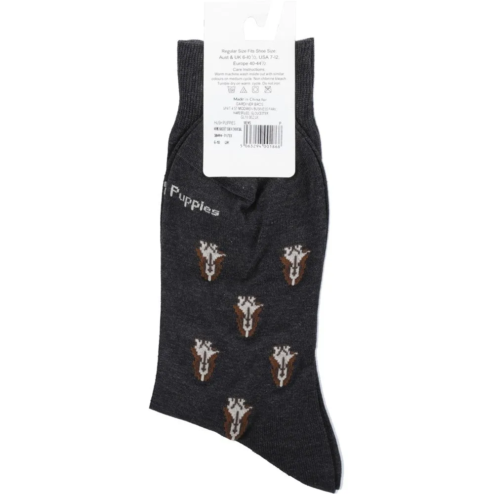 Charcoal Basset Socks