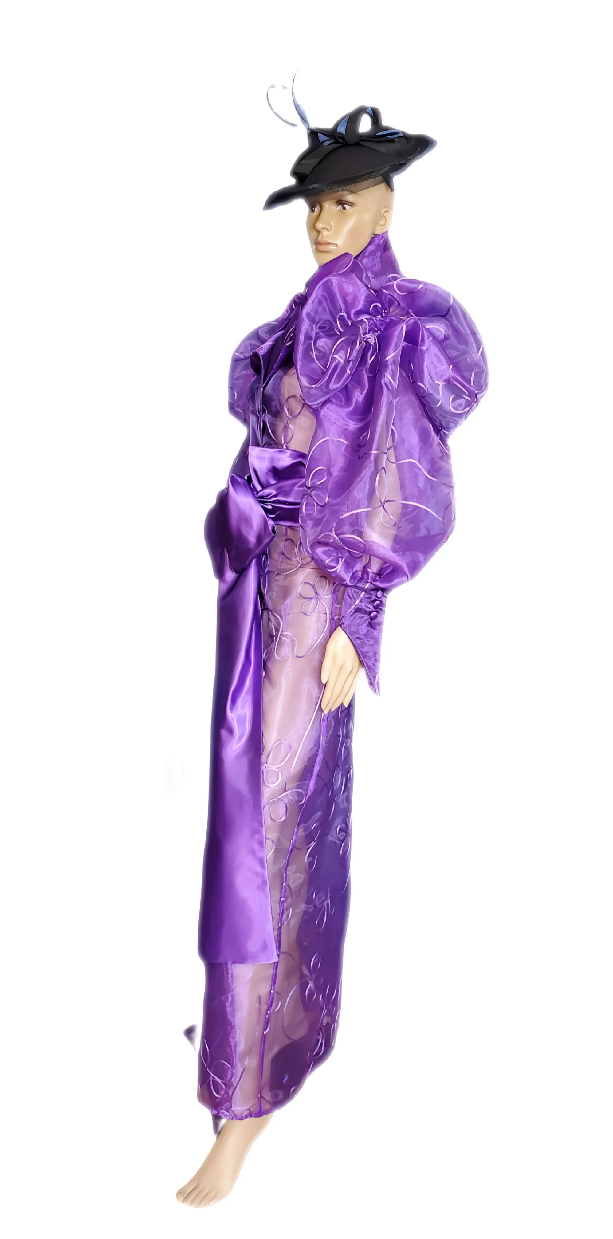 Extravagant Organza Robe. Trench Transparent Coat