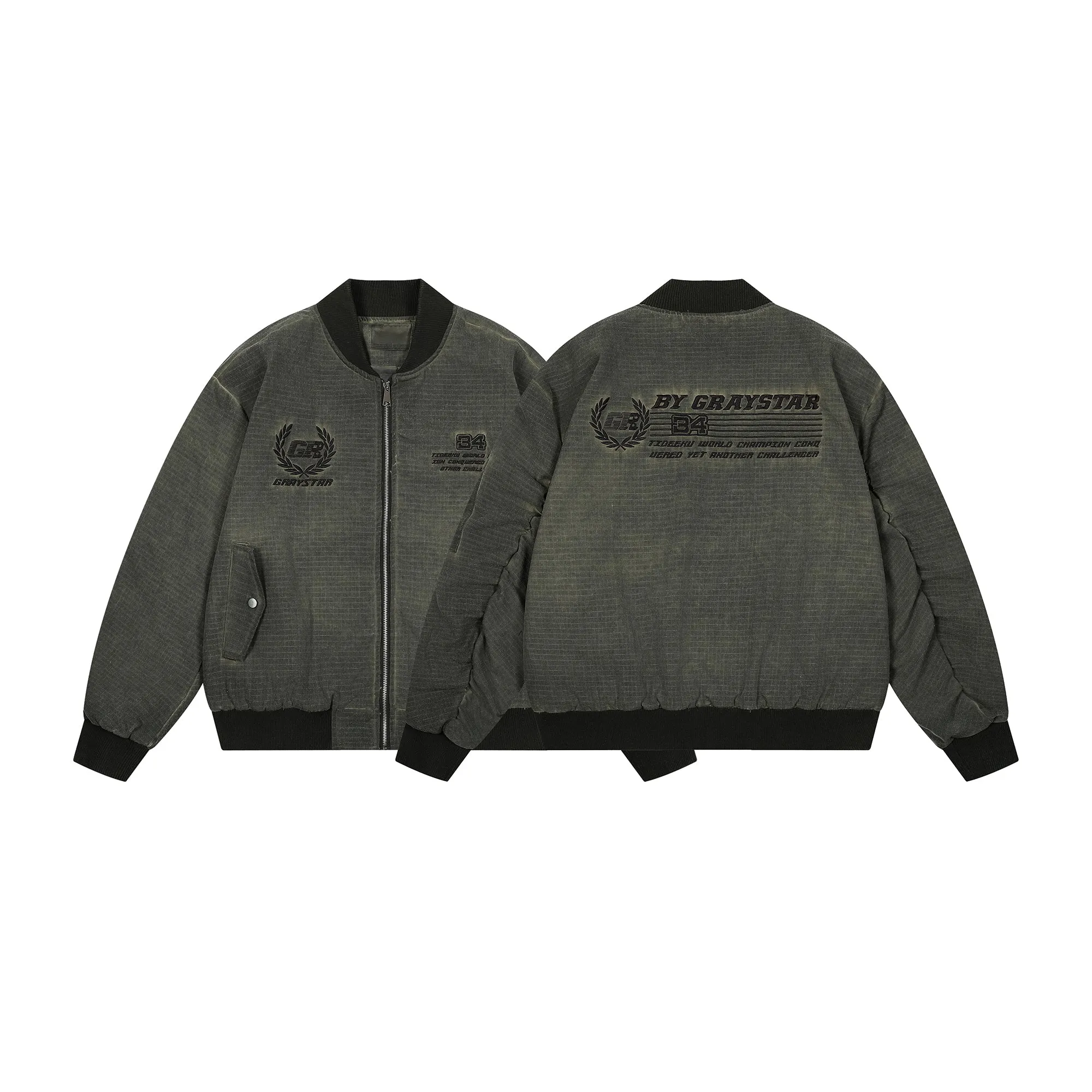 Faire Echo vintage distressed baseball Jacket