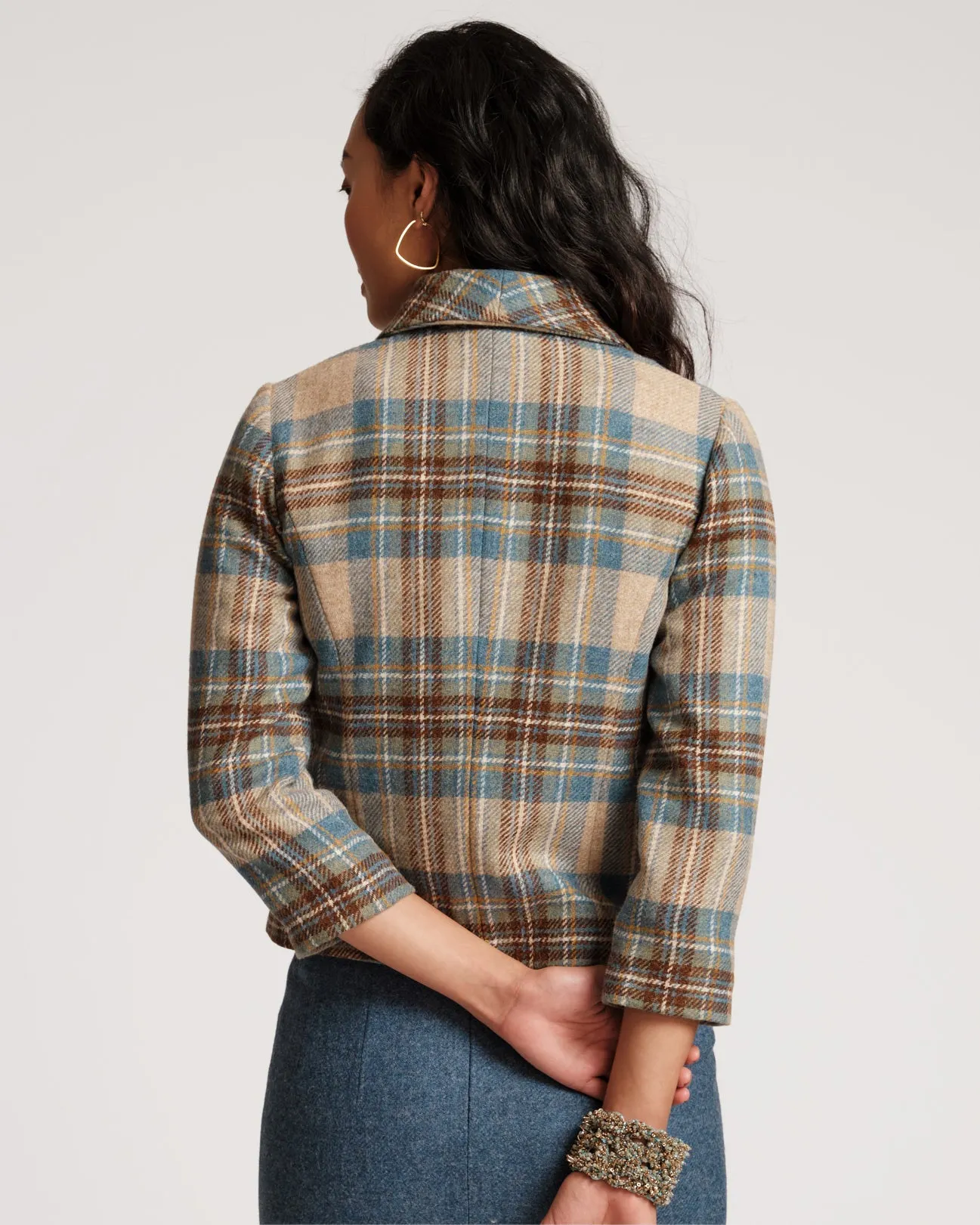 Finley Wool Blazer Stewart Plaid