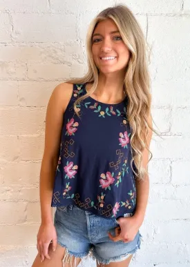 Free People Fun & Flirty Embroidered Top