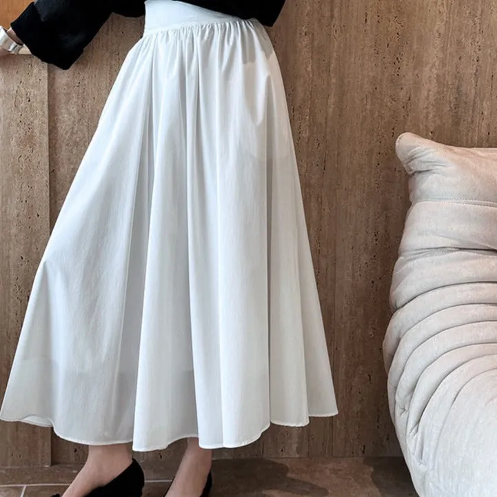 French Pink Swing A-Line Pleated Skirt