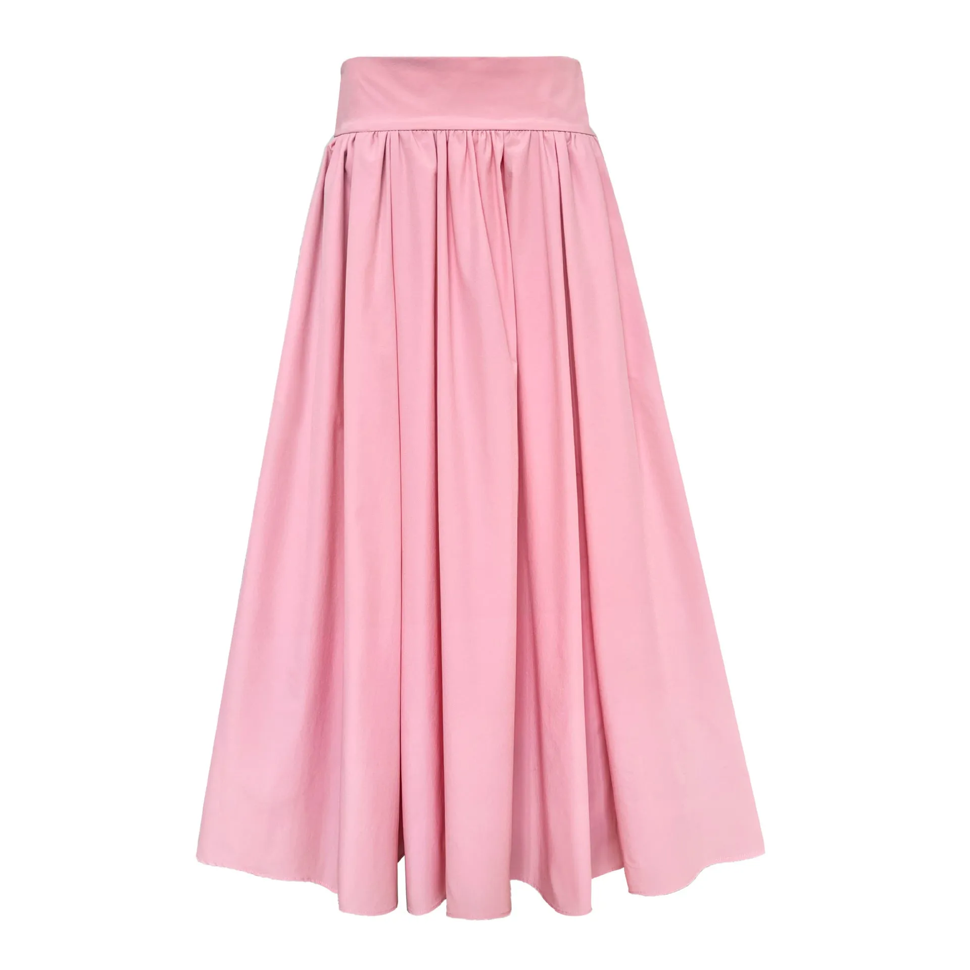 French Pink Swing A-Line Pleated Skirt