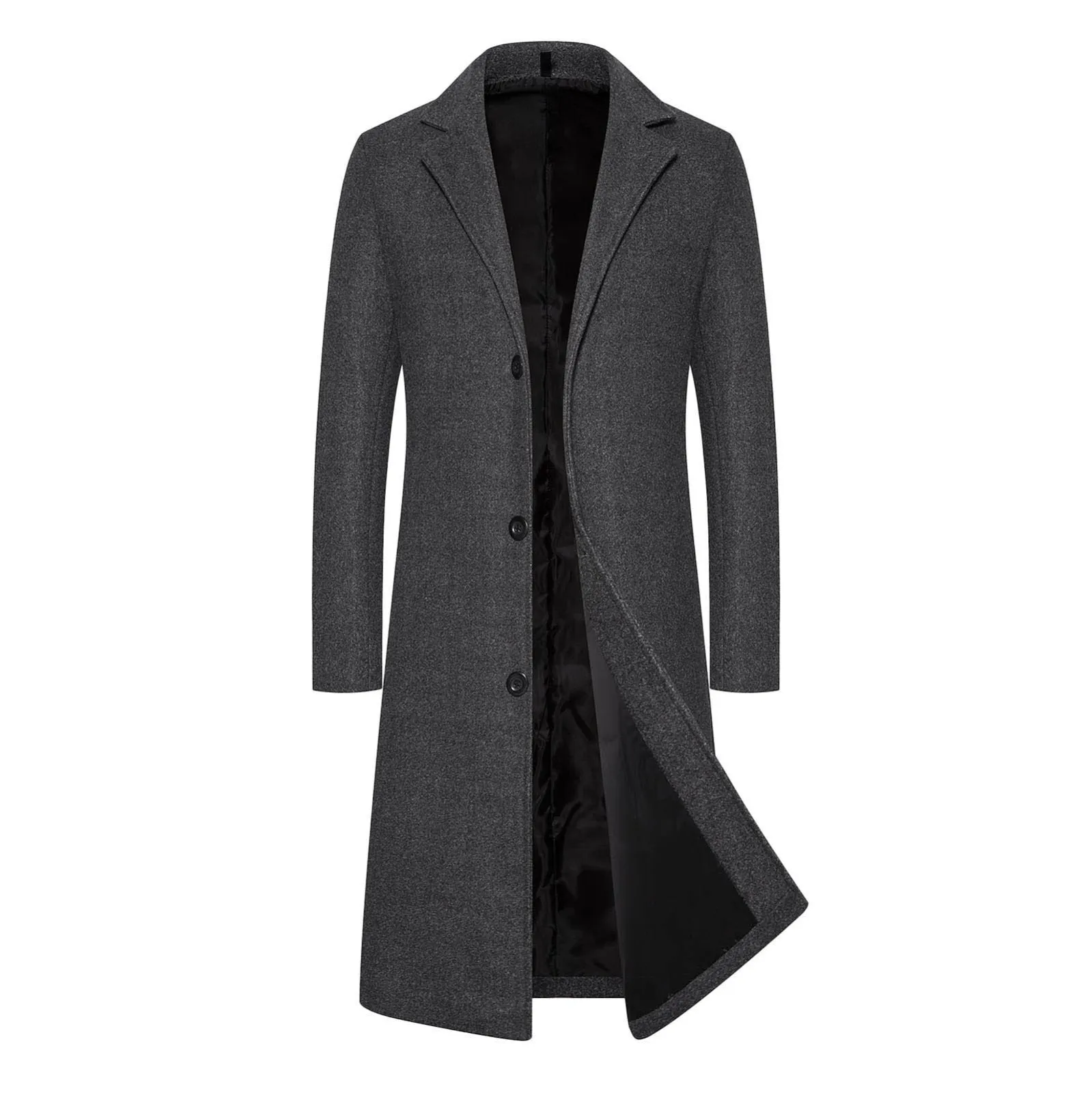 Funki Buys | Jackets | Men's Long Woolen Peacoat Overcoat