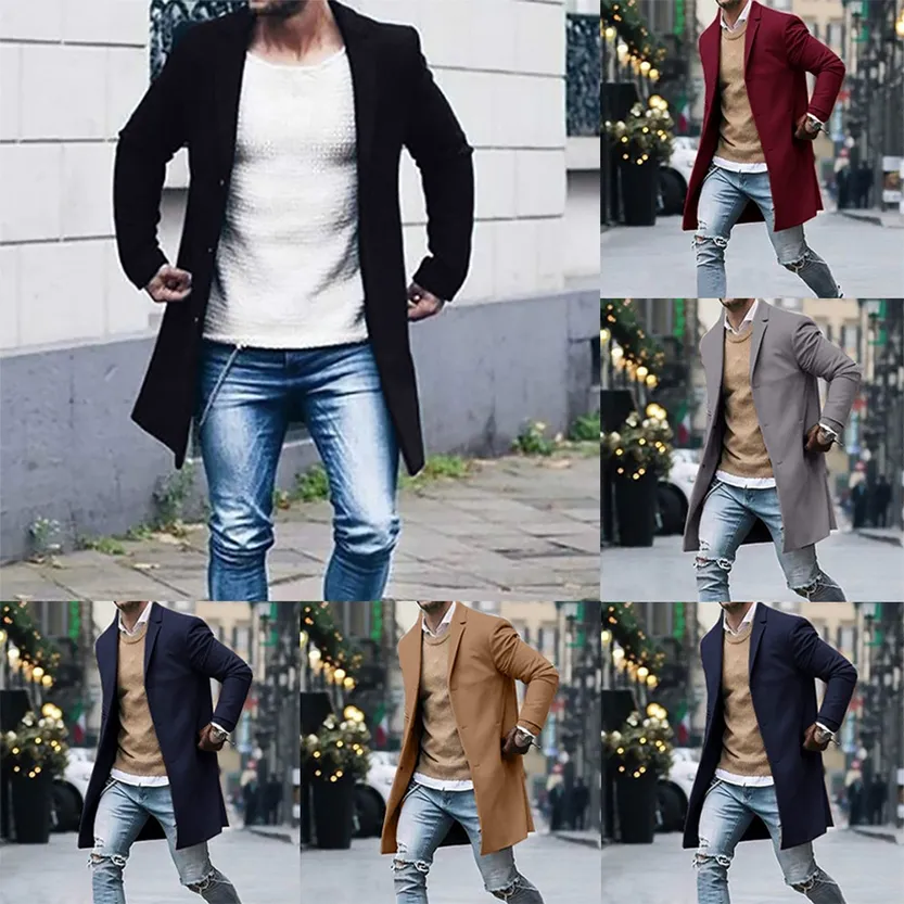 Funki Buys | Jackets | Men's Slim Fit Mid-Length Casual Jacket