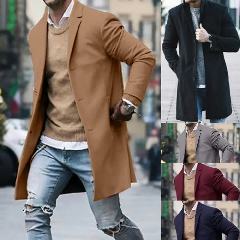 Funki Buys | Jackets | Men's Slim Fit Mid-Length Casual Jacket