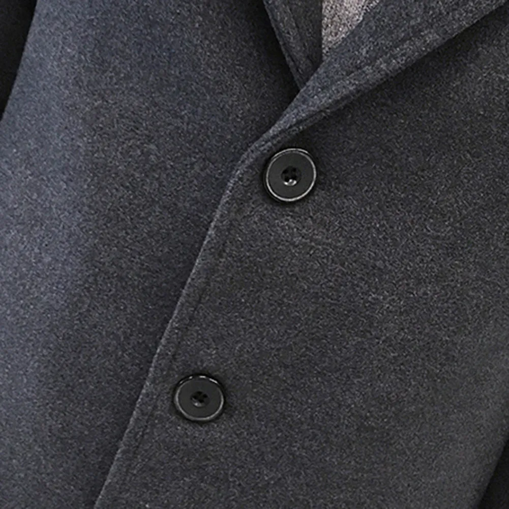 Funki Buys | Jackets | Men's Slim Fit Wool Blend Business Coat