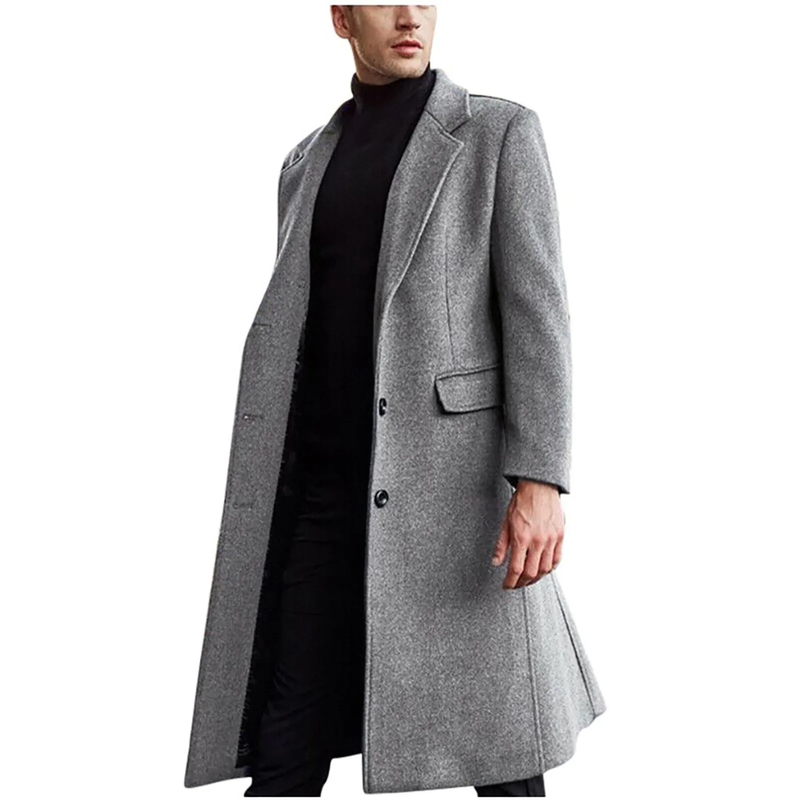 Funki Buys | Jackets | Men's Winter Woolen Topcoat Overcoat