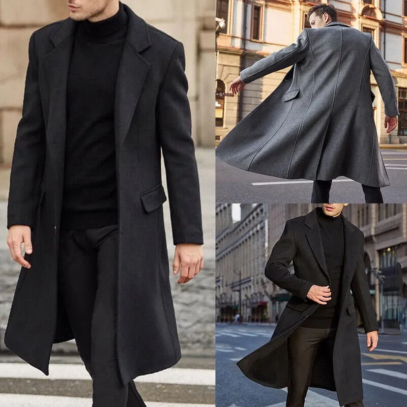 Funki Buys | Jackets | Men's Winter Woolen Topcoat Overcoat