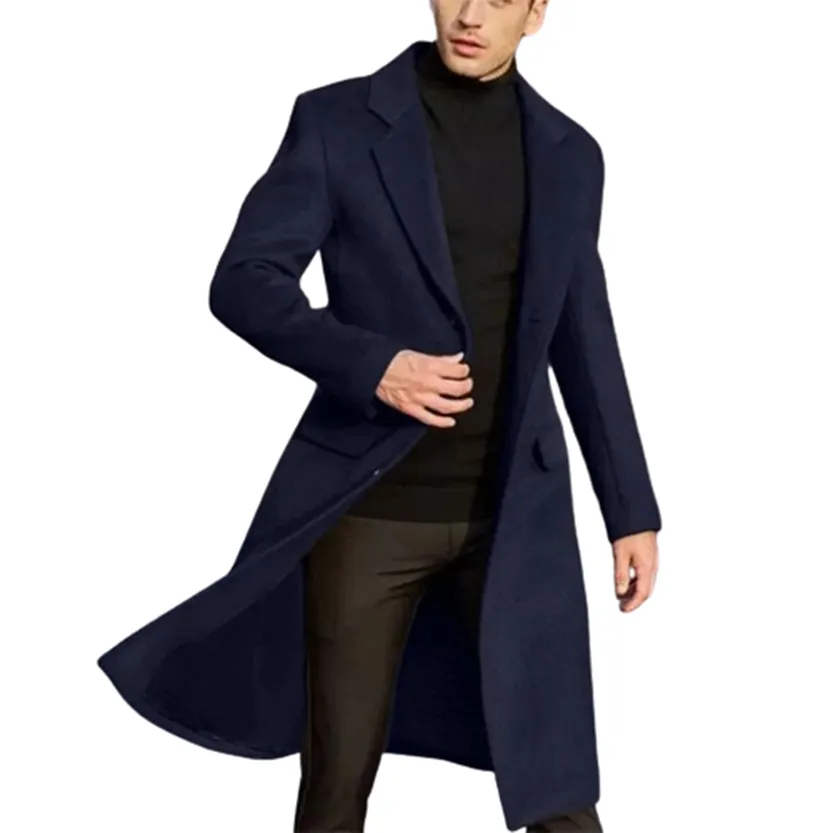 Funki Buys | Jackets | Men's Winter Woolen Topcoat Overcoat