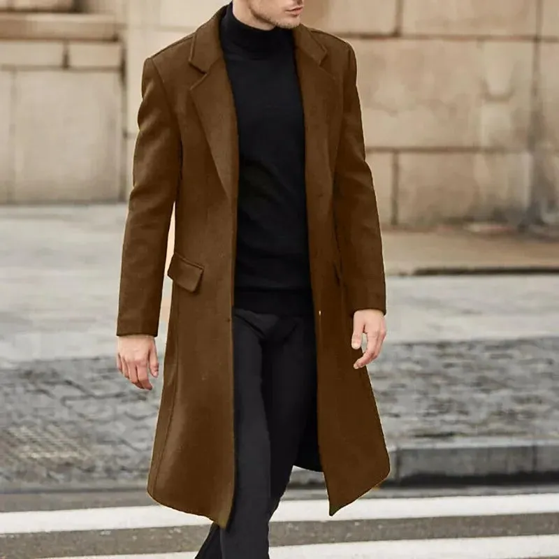 Funki Buys | Jackets | Men's Winter Woolen Topcoat Overcoat