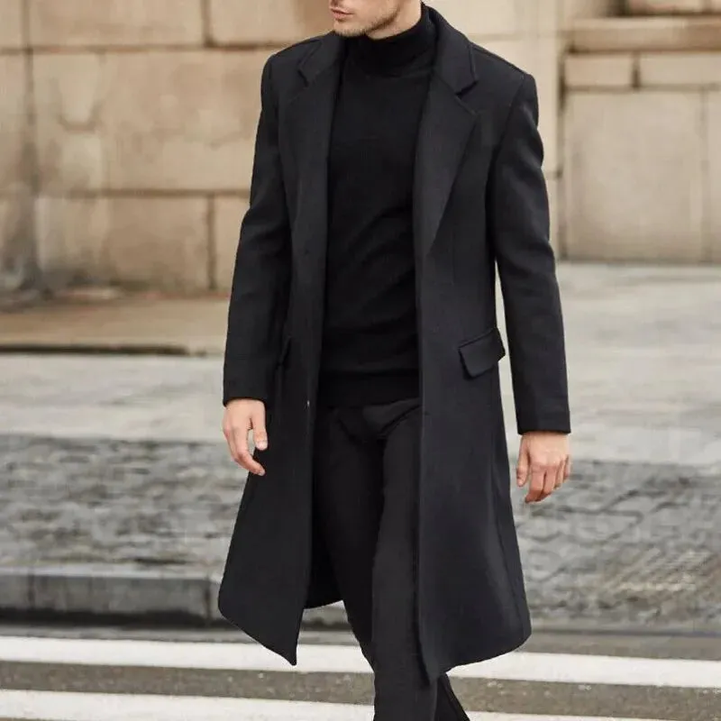 Funki Buys | Jackets | Men's Winter Woolen Topcoat Overcoat