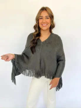 Grey Fern Poncho