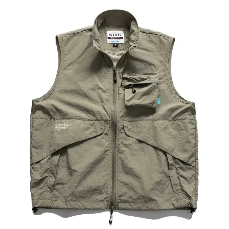 Japanese Functional Cargo Vest Men's Sleeveless Jacket