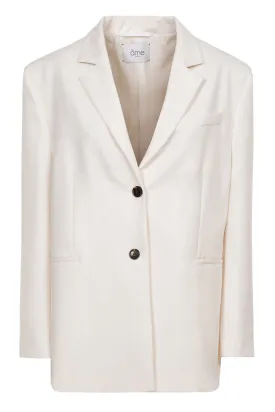 JULIAN OVERSIZED SINGLE BREASTED BLAZER | OFF WHITE