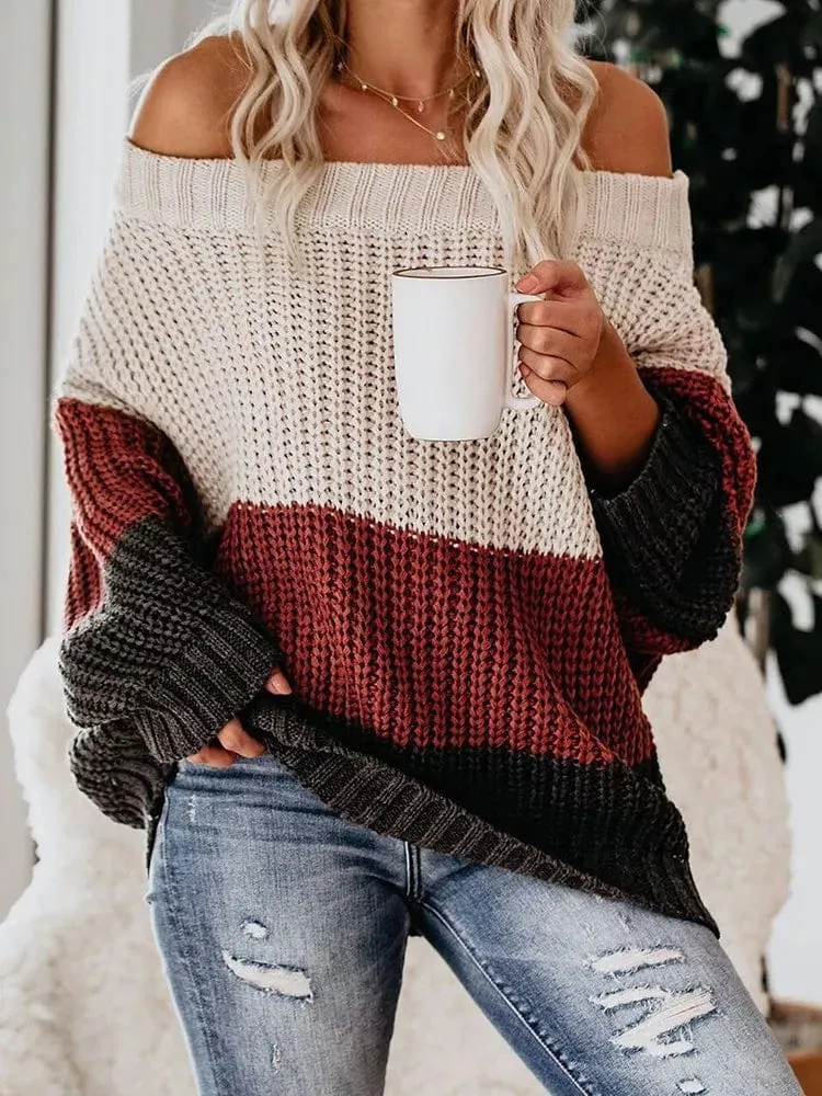 Large Striped Bohemian Sweater