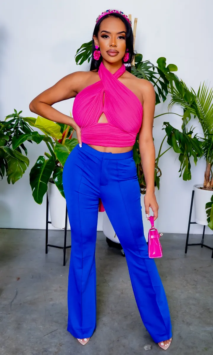 Lola Criss-Cross | Crop Top - Pink FINAL SALE