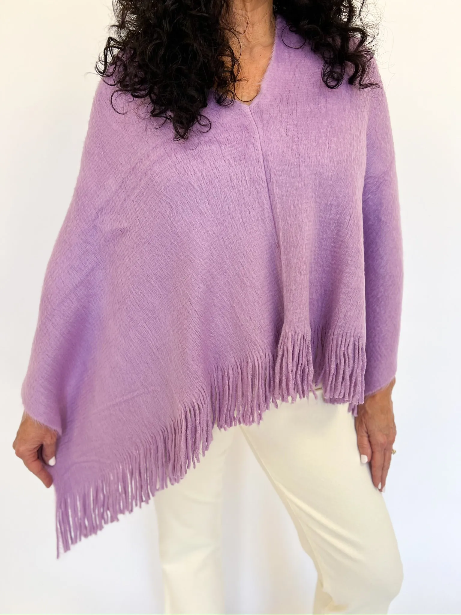 Mauve Fern Poncho