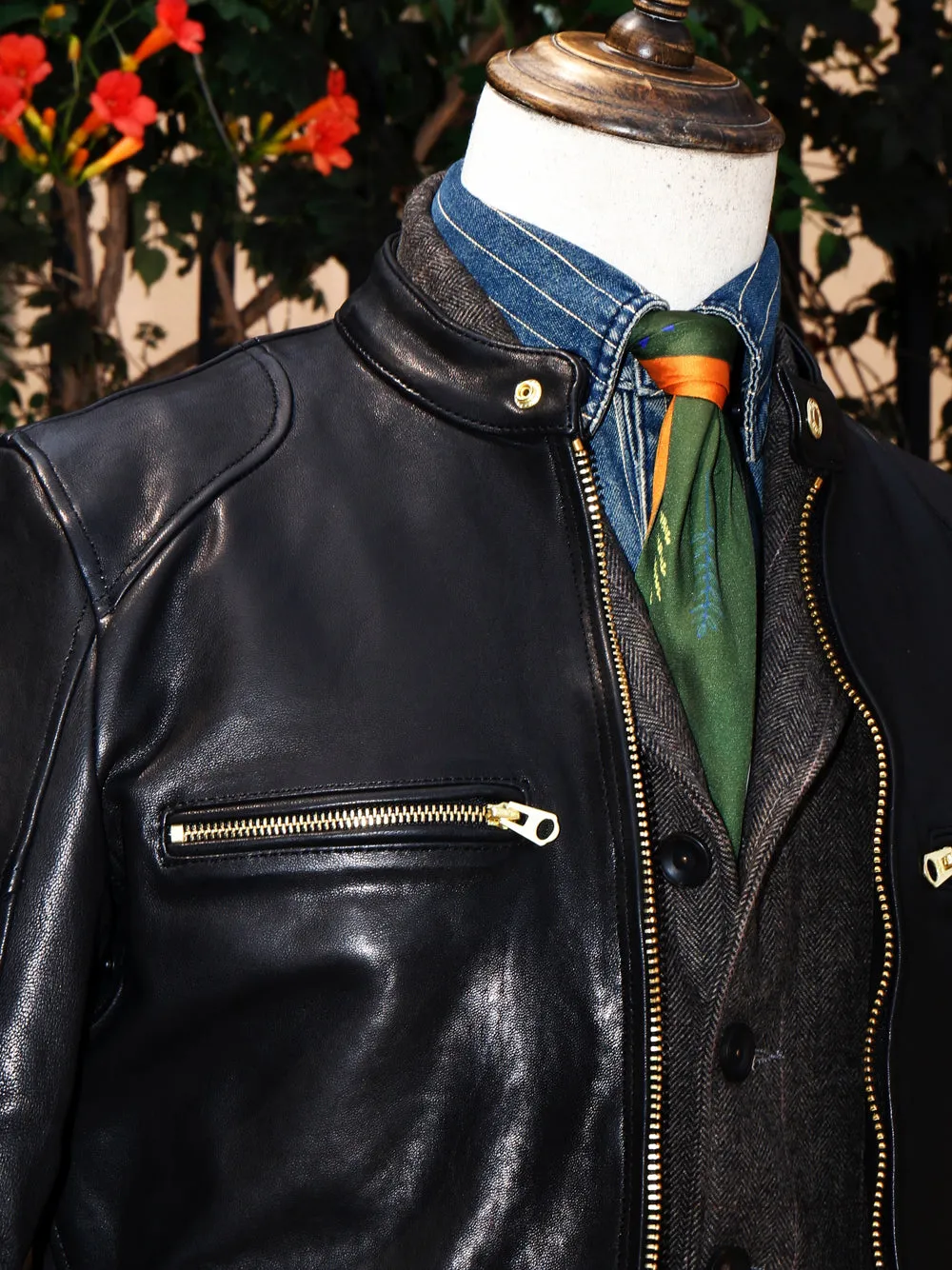 Men's Black Moto Leather Jacket