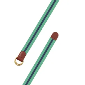 Mint Green & Navy Belgian Surcingle D-Ring Belt