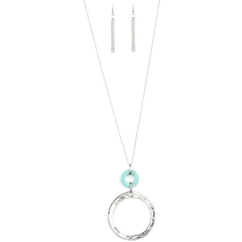 Oh Mist-ere Long Turquoise Neckalce