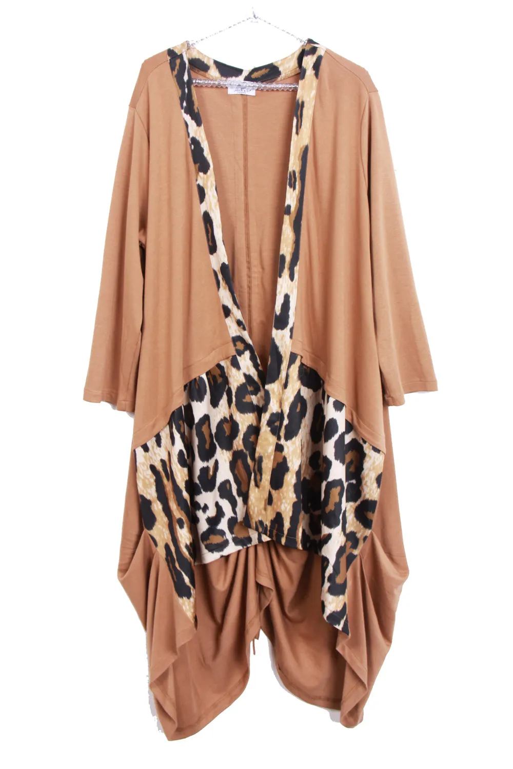 Oversized Leopard Print Long Sleeve Jacket