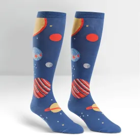 Planets Stetch Knee High Socks