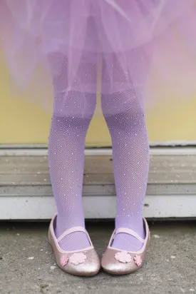 Rhinestone Tights, Lilac