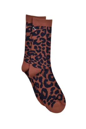 Rita Jacquard Animal Sock, Tort Leopard