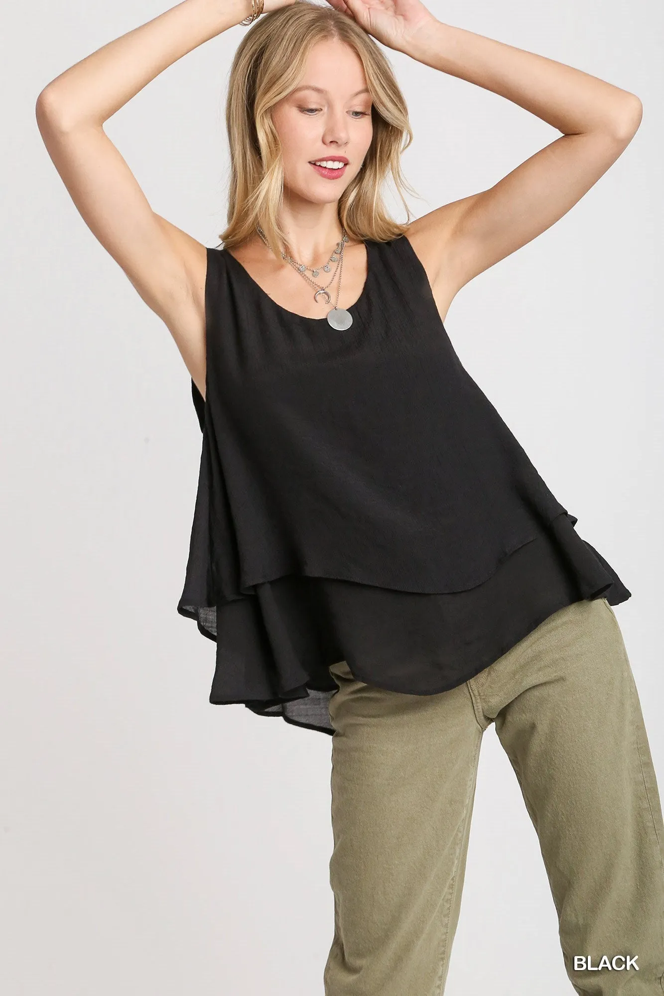 Sleeveless Layered Top