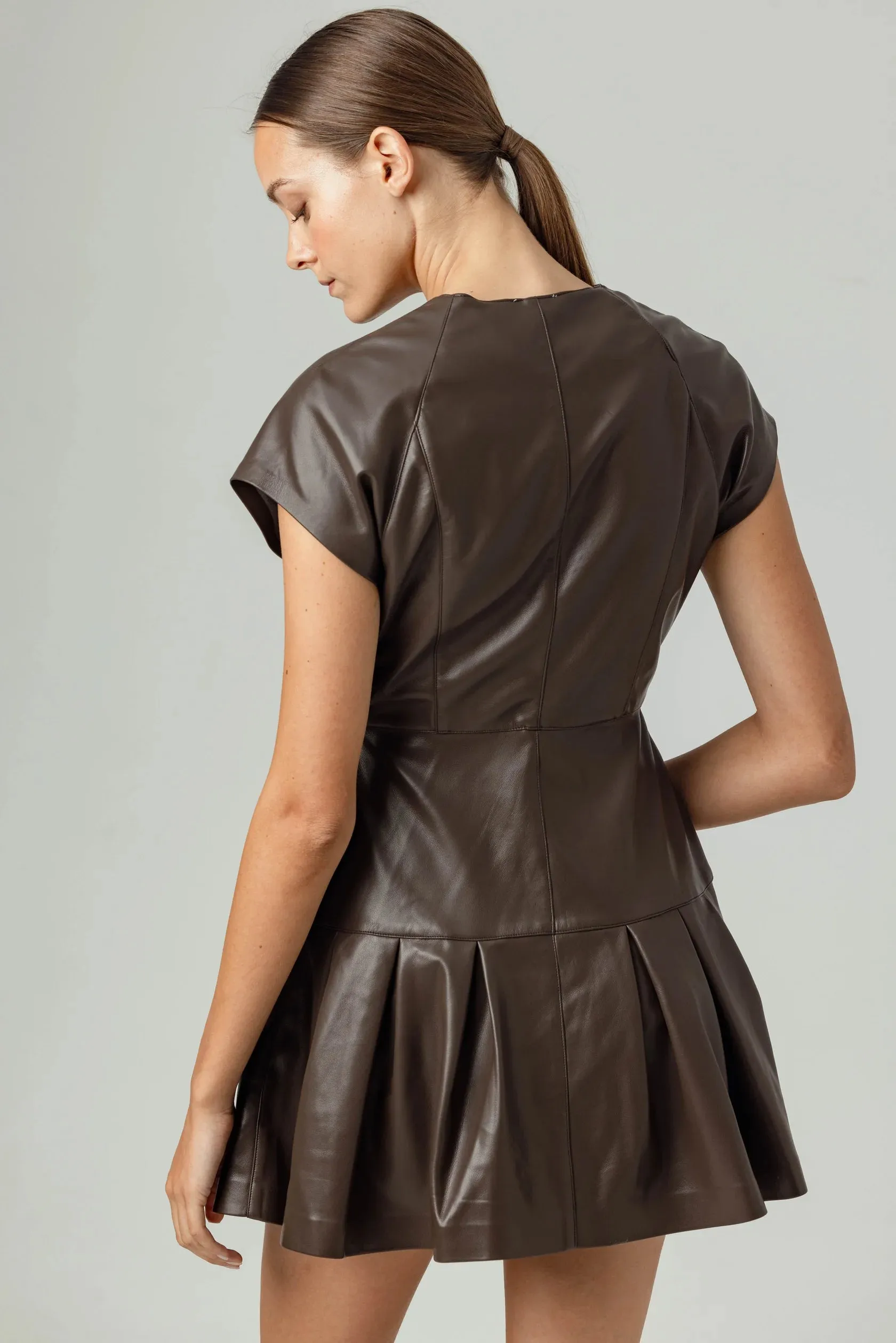 Su153 Chocolate Faux Dress