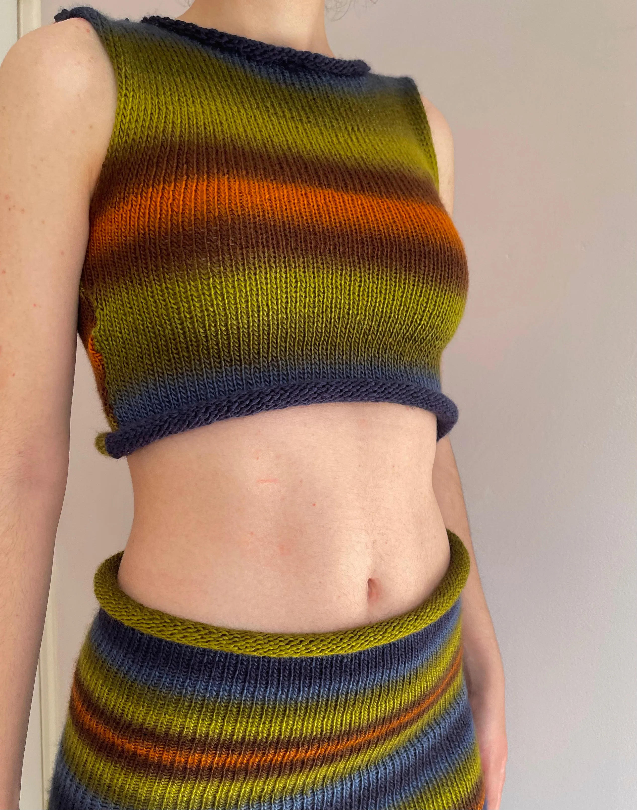 The Aspen Vest - handmade knitted ombré vest