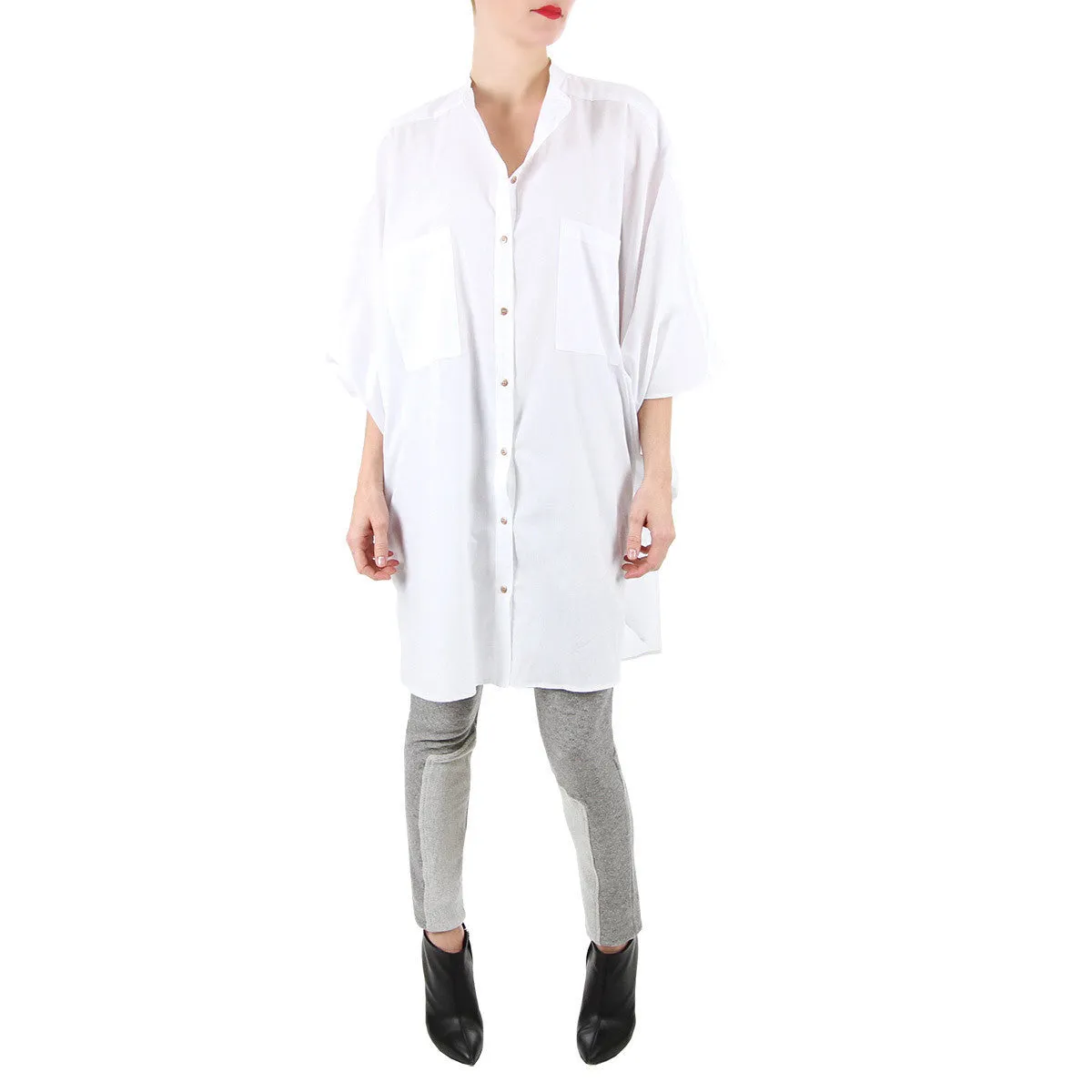 Tisdale Batwing Shirtdress in Ash