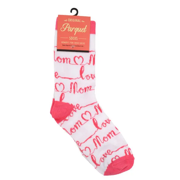 *Women's Love Mom Novelty Socks